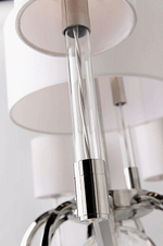 Люстра Waterloo d79 h66 (min h74/max h203) 9 ламп, абажуры иск. шелк