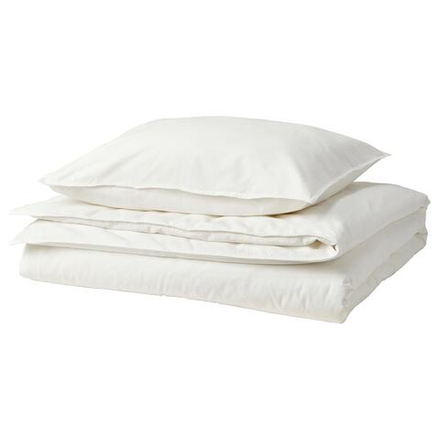 IKEA ÄNGSLILJA  (ИКЕА ÄНГСЛИЛЙА)  -  Пододеяльник и наволочка, белый, 150x200/50x60 см