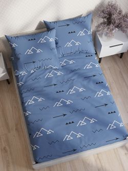 Постельное белье Simple House "Alps" 1,5-сп   наволочка 50х70 1шт Простынь на резинке 90х200 см  Пододеяльник 145х215 см