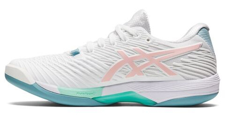 Женские Кроссовки теннисные Asics Solution Speed FF 2 Indoor - white/frosted rose