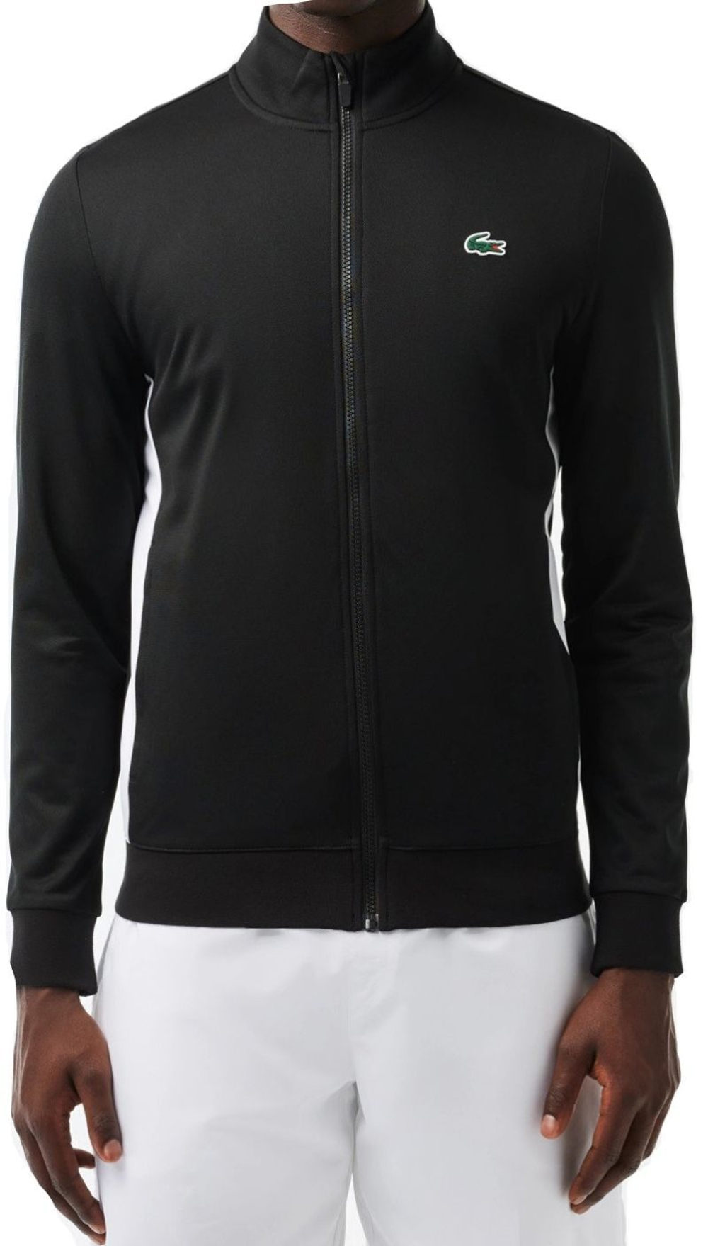 Мужская теннисная кофта Lacoste Tennis Zipped Ripstop Tennis Sweatshirt - черный