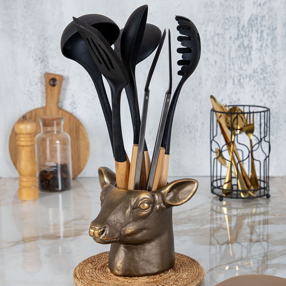 Статуэтка кашпо Олень Эклер Бронза