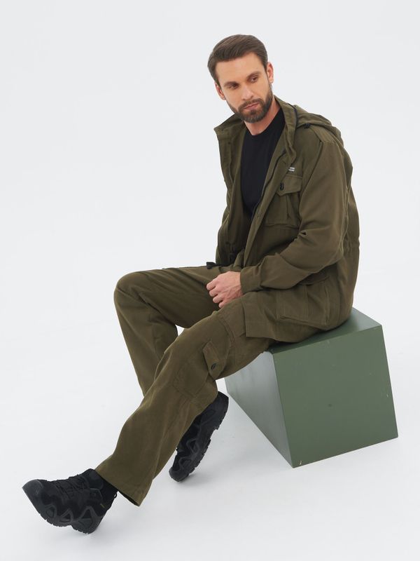 Костюм летний Крафт ткань Смесовая цвет Хаки