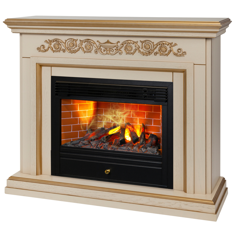 Каминокомплект Real Flame Leticia 26 WT-619G с очагом 3D Novara