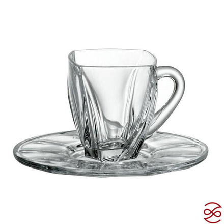 Набор кофейных пар Crystalite Giftware Neptune 160мл (6 пар)