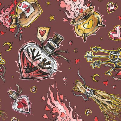 Алхимия любви на серо-бордовом 1