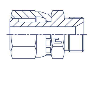 Адаптер AS D06 ORFS 9/16 - BSP 1/4