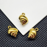 Подвеска ракушка, сталь, 2я позолота, премиальная фурнитура