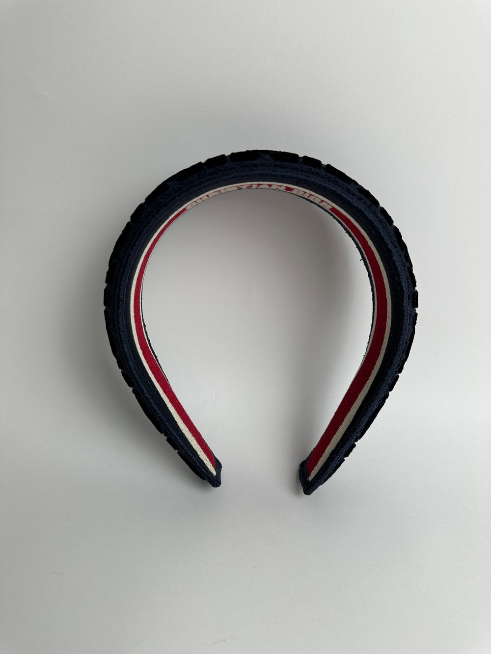 Ободок Christian Dior Navy Blue Velvet