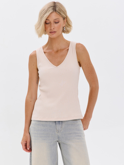 Топ-лапша под пиджак с глубоким V-вырезом