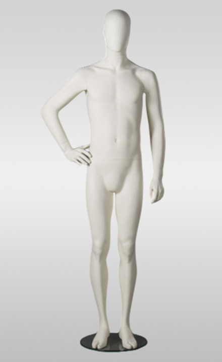 Мужской абстрактный манекен Томас 3/Белый матовый