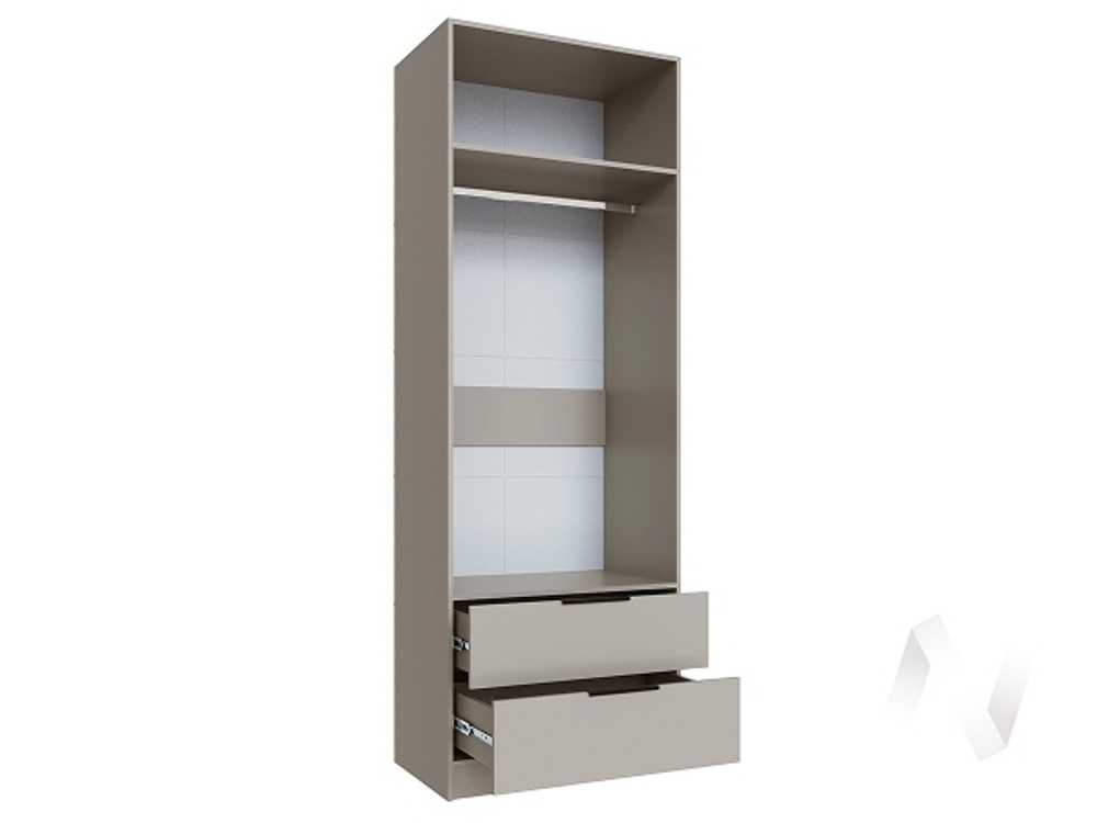 Шкаф Мадрид 0;8 с 2 ящ. с зеркалом (кашемир)