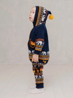 Вязаный комбинезон для новорожденных и малышей на молнии