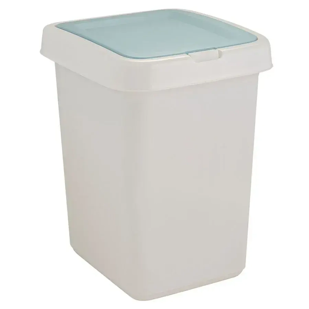 Контейнер для мусора Квадра с крышкой Push to Open 25л белый (комплект 4 шт)