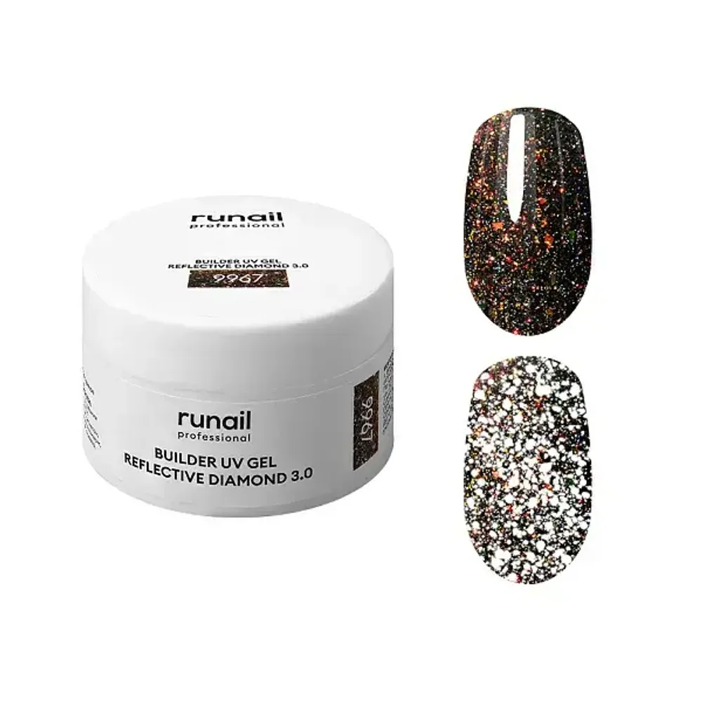 Моделирующий УФ-гель светоотражающий BUILDER UV GEL REFLECTIVE DIAMOND 3.0, 15г №9967