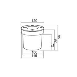 ULU-B11A-6W-RGB IP67 GREY Светильник светодиодный уличный. Архитектурный встраиваемый. RGB свет. Корпус серый. TM Uniel.