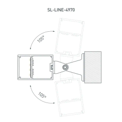 Профиль с экраном SL-LINE-4970-2500 ANOD+OPAL (Arlight, Алюминий) 020466