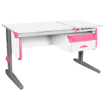 Растущая парта Дэми СУТ 25 с навесной тумбой (1200×610 мм)