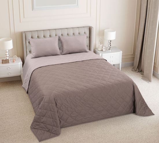 Покрывало стеганое Шоколадное мороженое перкаль 180*210 см