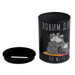 Копилка-подставка для канцелярских принадлежностей, арт.69373/ 30 СЕРЫЙ КОТ 10,4х7,5х7,5 см,