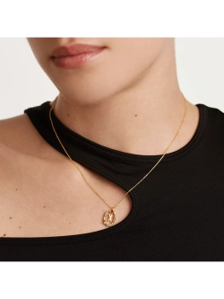 Колье Буква X серебро 925 пробы покрытое золотом