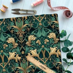 Ткань премиум шелк искусственный Армани чудесные орнаменты