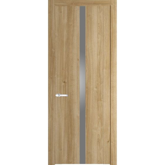 Межкомнатная дверь Profil Doors 1.8N дуб карамель стекло серебро матлак