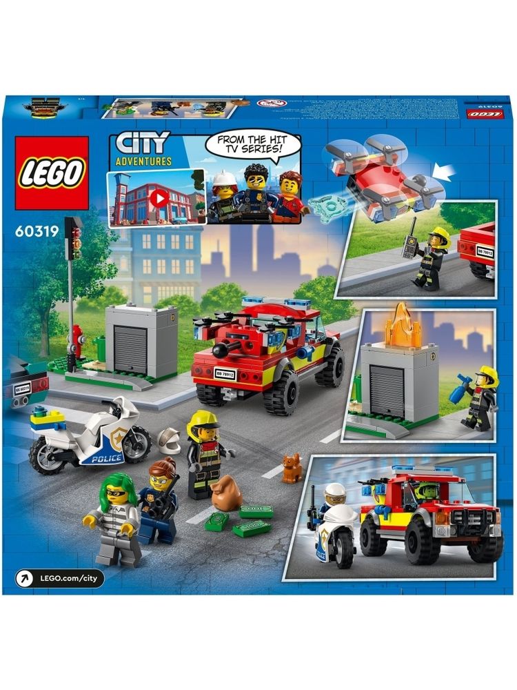 Конструктор LEGO City Fire 60319 Пожарная бригада и полицейская погоня