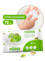 Салфетки Grass Milana антибактериальные фисташковое мороженое 72шт