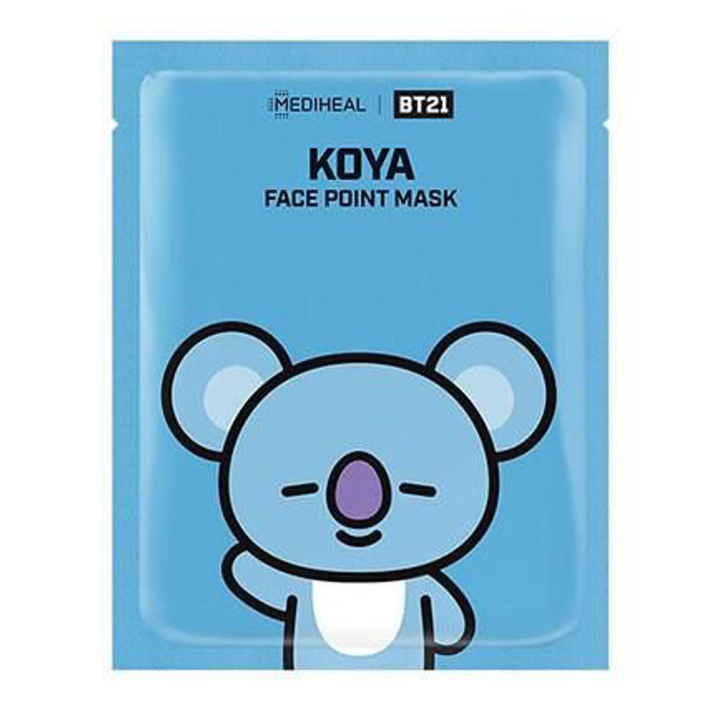 Mediheal Тканевая маска-стикеры с морскими водорослями "Koya" BT21 Koya face point mask