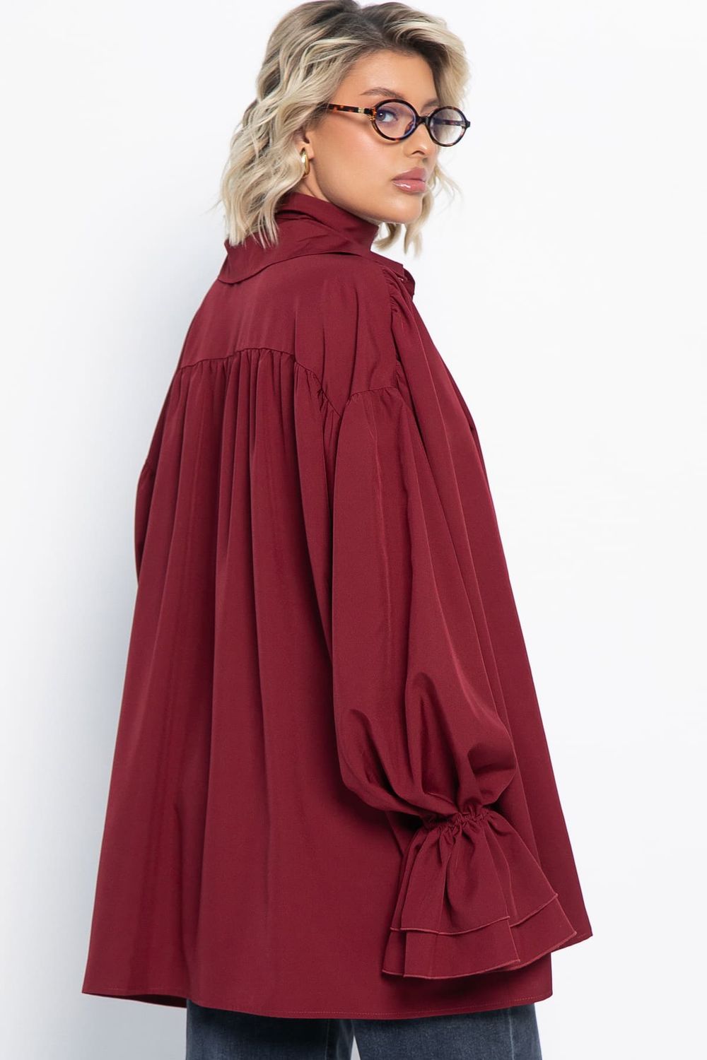 Блуза Присцилла (бордовая) Б14949-5М LT Collection