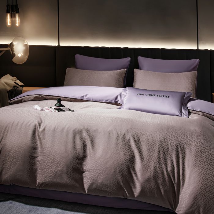 Комплект постельного белья на резинке Сатин-Жаккард Тессоро «Мягкий плющ»