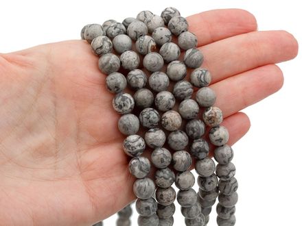 Нить бусин из яшмы 8,5мм, имитация