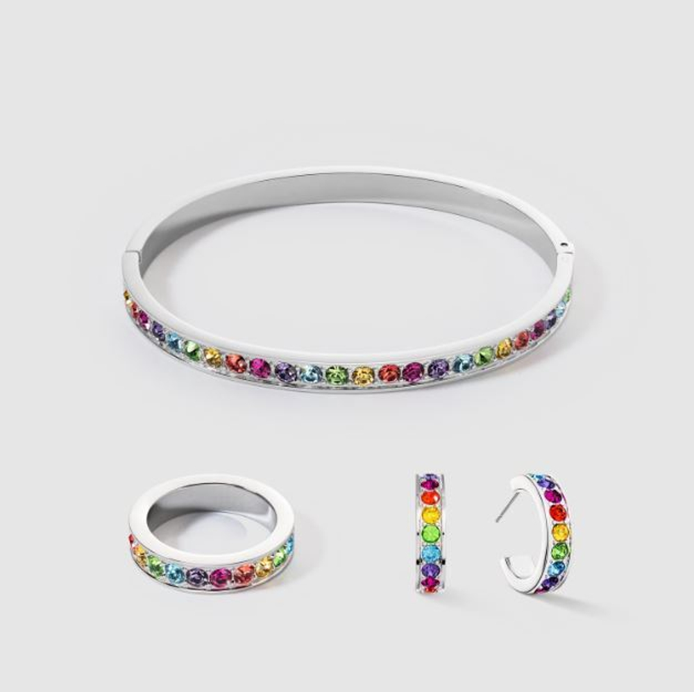 Серьги-пусеты Coeur de Lion Multicolour Silver 0131/21-1517