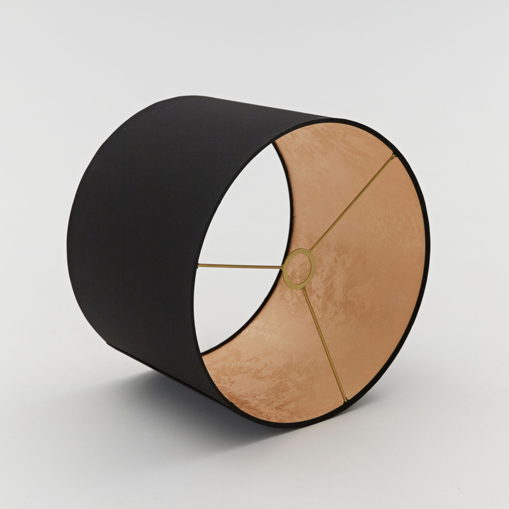 Абажур для торшера напольного, для светильника, плафон цилиндр Белый с Золотом Е27