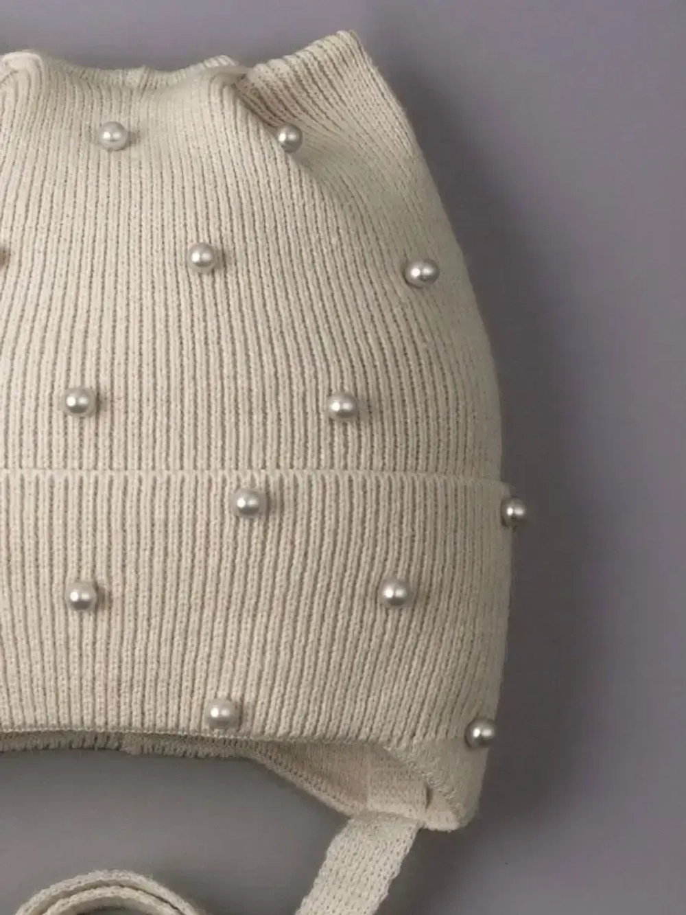 Шапка для девочки с ушками осенняя