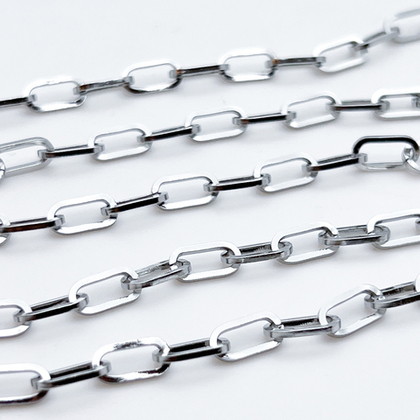 Цепочка, сталь, размер звена 9,8*5 мм, цена за 50 см