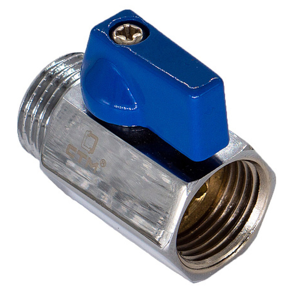 Кран CTM шар. мини для воды 1/2" г/ш флажок хром. CWMFM012