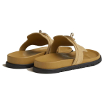 Hermes Empire round headgear Flip-flops women's Yellow, H231071Z VD