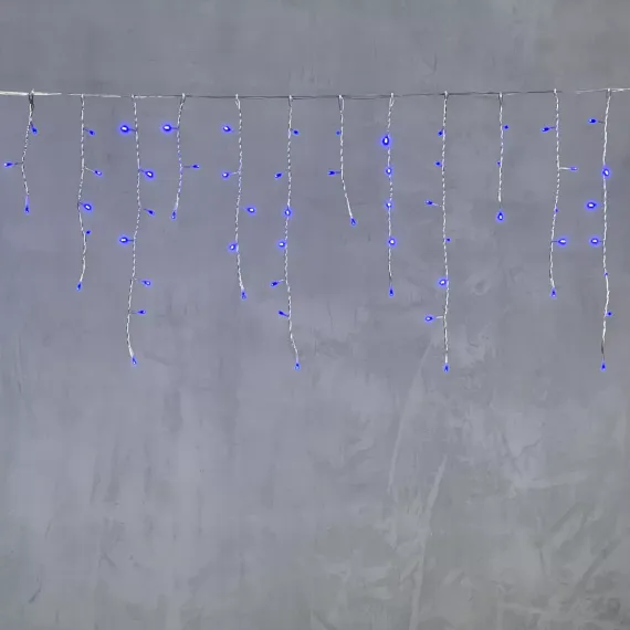 Светодиодная бахрома 3,1*0,5 м., 150 синих LED ламп, прозрачный провод ПВХ, LTC (PIL150-10-2B)