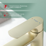 Смеситель для раковины Raglo R03.10.03, золотой сатин