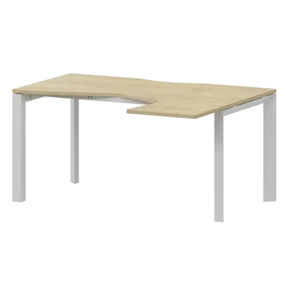 Стол эргономичный правый на металлокаркасе НТМП.П-040.ПР  1400x1000x750 Аргентум-МП