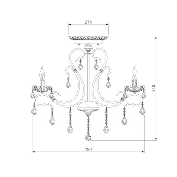 Подвесная люстра Eurosvet 12205/8 белый Strotskis