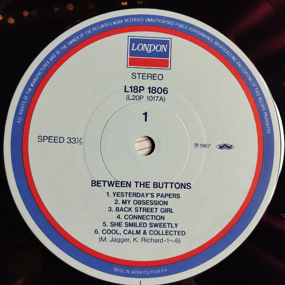 Винтажная виниловая пластинка LP The Rolling Stones Between The Buttons (Japan 1988) (No Obi) She Smiled Sweetly