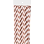 Трубочка для коктейля «Праздник» 19,5 см d-6 мм (набор 25 шт), Розовое золото