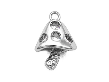 Подвеска "Гриб" 17,5мм, с кристаллами