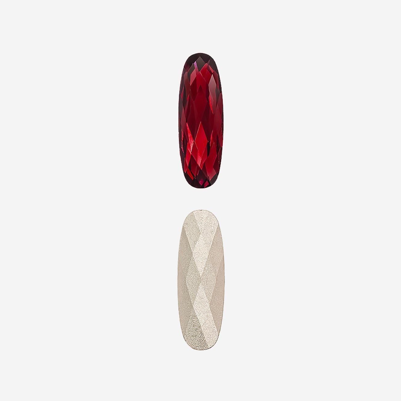 Кристалл Длинный Овал (Long Classical Oval), оттенок "Сиам"/"Siam", 15*5мм