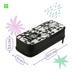 Пенал 2 отделения, 205*80*55 Berlingo "Burn", полиэстер, внутренний органайзер, магнит