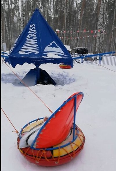 Карусель тюбинг "SNOWCROSS" зимний