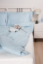 BLOOM Оксфорд Комплект постельного белья, сатин голубой